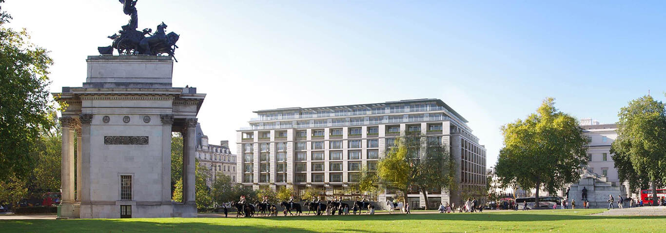 Façade structure by seele for new Peninsula Hotel London