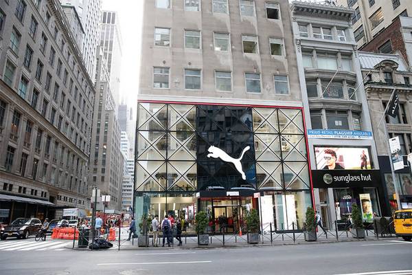 Steel-and-glass and all-glass design for the new PUMA store on 5th Avenue made by seele