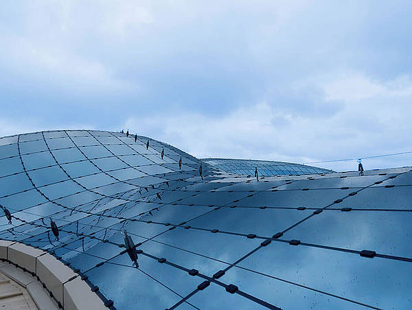 Wegen der besonderen klimatischen Bedingungen musste seele ein besonderes Augenmerk auf die Konstruktion des Glasdachs legen.