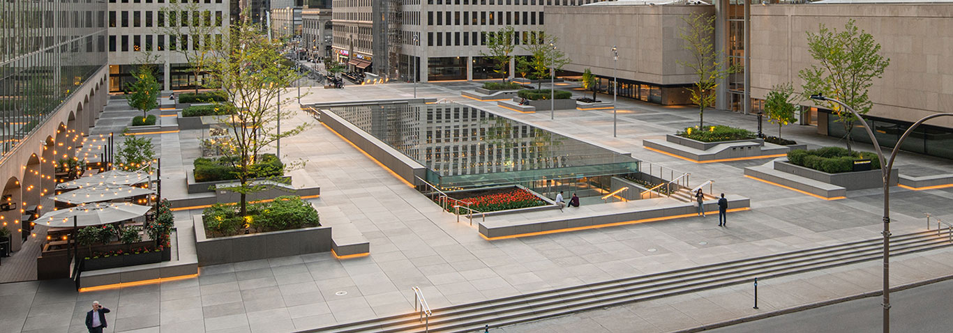 seele realised the 688sqm glass roof at Place Ville Marie in Montreal, Canada.