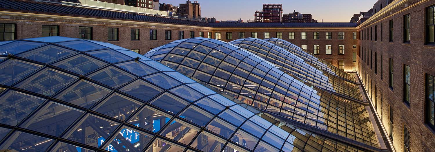 Façade specialist seele realized a free-form steel-and-glass roof for the Moynihan Train Hall in New York City.