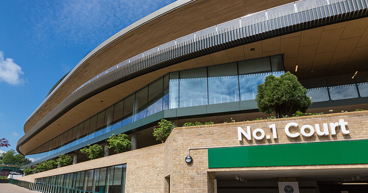 seele realized the retractable roof and different façade types for Wimbledon No.1 Court